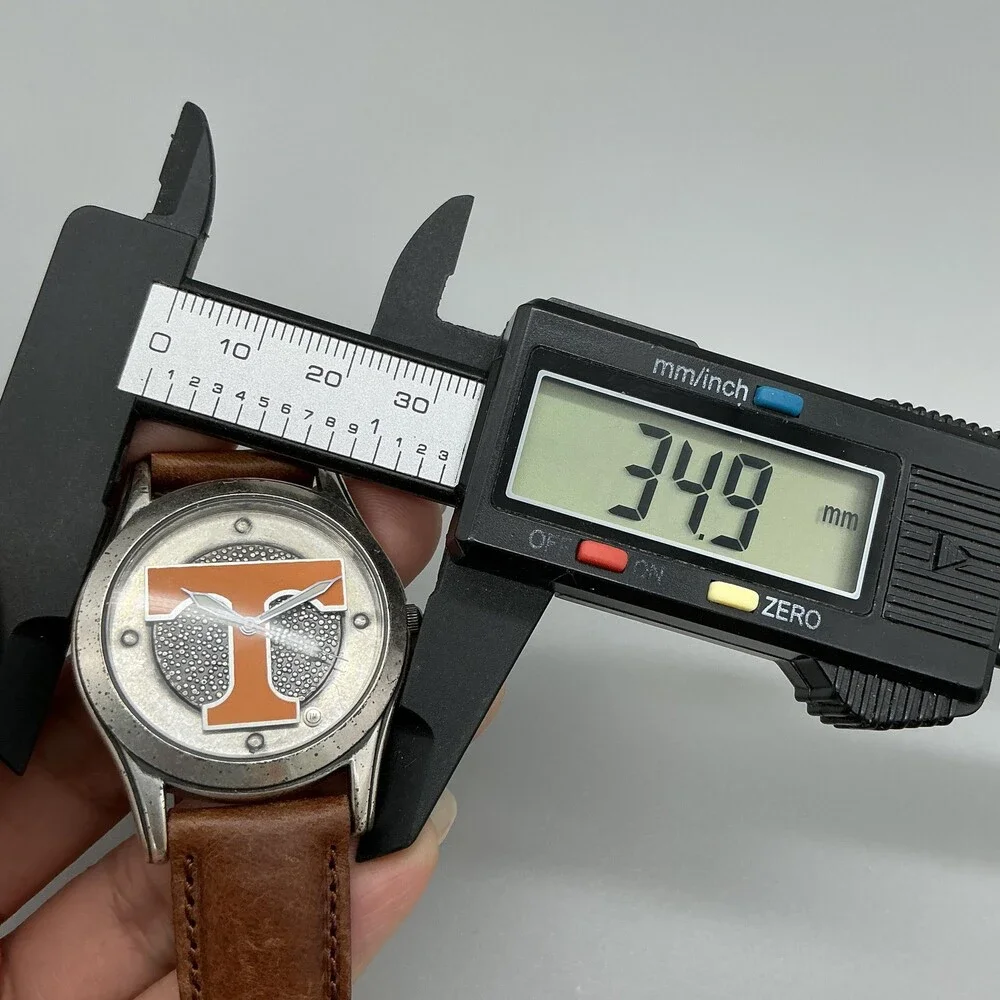 Fossil University Tennessee Mens Watch 35mm T Logo Dial Leather New Battery